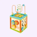 مكعب أنشطة صغير خشبي