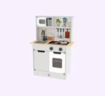 ⁦مطبخ خشبي رمادي (مع أضواء وأصوات!) من HAPE⁩ - الصورة ⁦2⁩