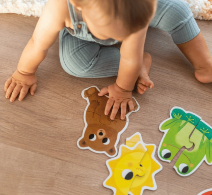 مجموعة من 6 ألغاز أولى، كل منها مكون من قطعتين، من GOULA 6 بازل حيوانات المزرعة قطعتين GOULA - الصورة 1