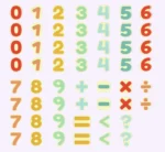 ⁦مغناطيسات الأرقام! (54 مغناطيسًا!) من HAPE⁩ - الصورة ⁦3⁩