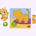 بازل خشبي على شكل قطة من GOULA 